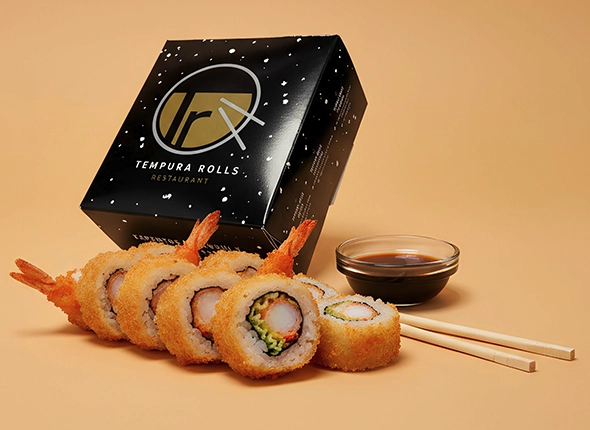Packaging personalizado Cajas Compack delivery sushi